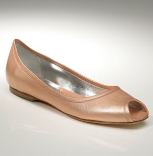 Trend Alert: Metallic Peep Toe Flats